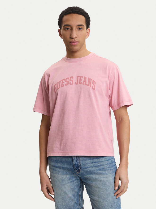 Guess Jeans Guess Jeans Футболка M6GIB6 K8FQ4 Рожевий Regular Fit