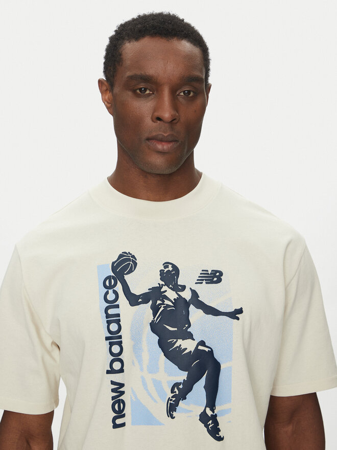 New Balance New Balance Camiseta MT51605 Beis Oversize