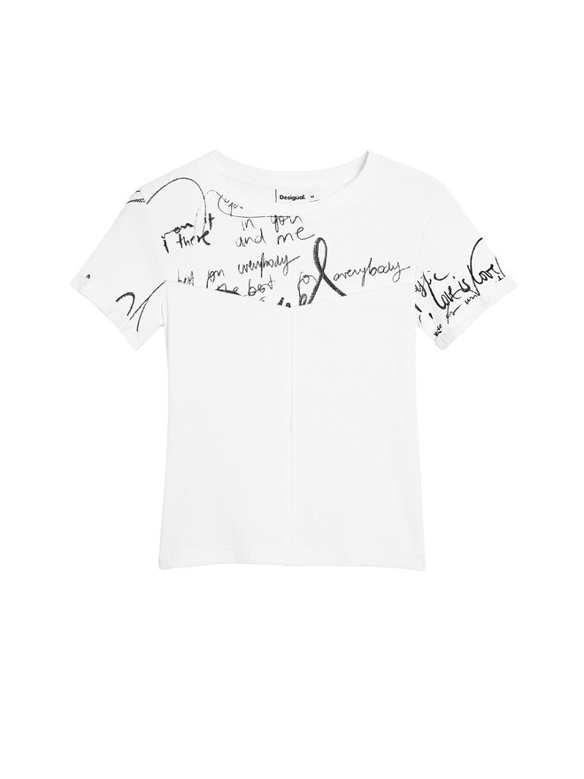 Desigual Desigual T-Shirt Helsinki 26SWTK10 Creme Slim Fit