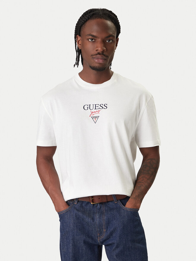 Guess Jeans Guess Jeans Футболка M6RI45 K8HM0 Білий Oversize