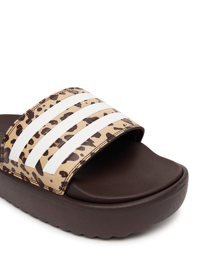 adidas Pantoletten adidas adilette Platform Slides JR9234 Braun