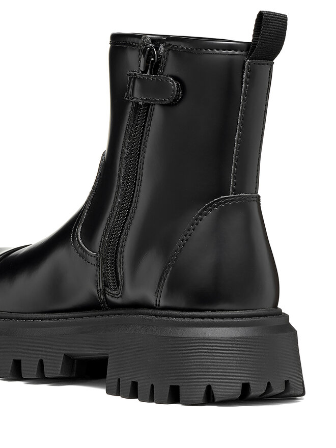 Geox Stiefeletten Geox J Maquinnens Girl J66M6B 000CN C9999 S Schwarz