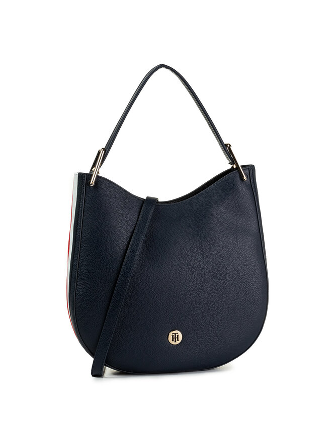 Tommy Hilfiger Handtasche Tommy Hilfiger Th Core Hobo Corp AW0AW07306 Dunkelblau