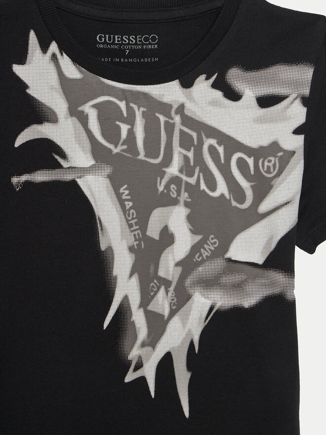 Guess Guess Marškinėliai L5GI20 K8HM4 Juoda Regular Fit