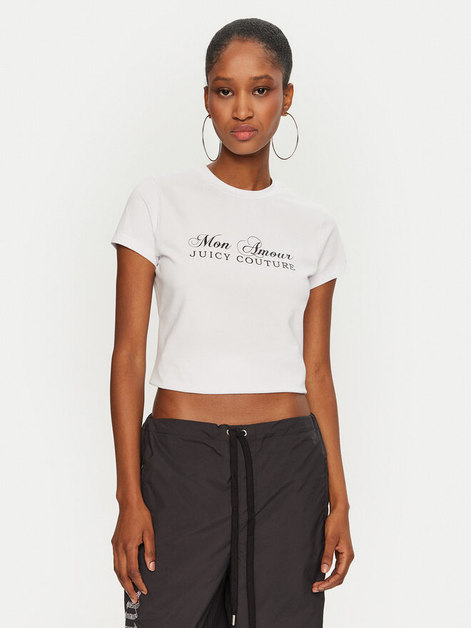 Juicy Couture Juicy Couture Camiseta Mon Amour JCSCT224407 Blanco Slim Fit