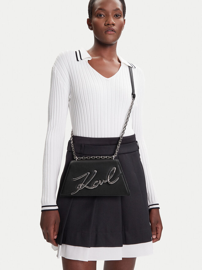 KARL LAGERFELD Ročna torba KARL LAGERFELD A3W30138 Črna