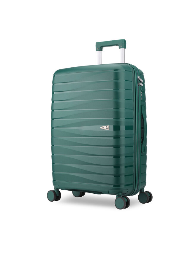 Semi Line Μεγάλη Βαλίτσα Semi Line T5910-4 Πράσινο