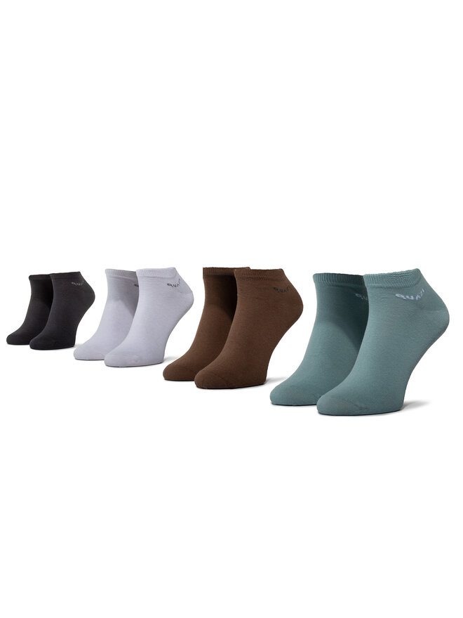 QUAZI Σετ 4 ζευγάρια κοντές κάλτσες unisex QUAZI QZ-SOCKS-65-04-MEN-016 Έγχρωμο