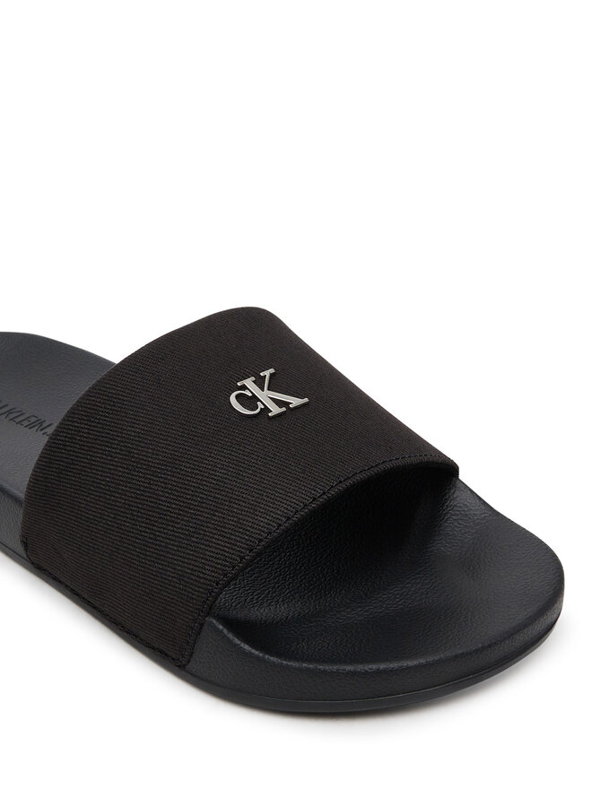 Calvin Klein Jeans Natikače Calvin Klein Jeans Slide Monogram Hardware YW0YW01713 Crna