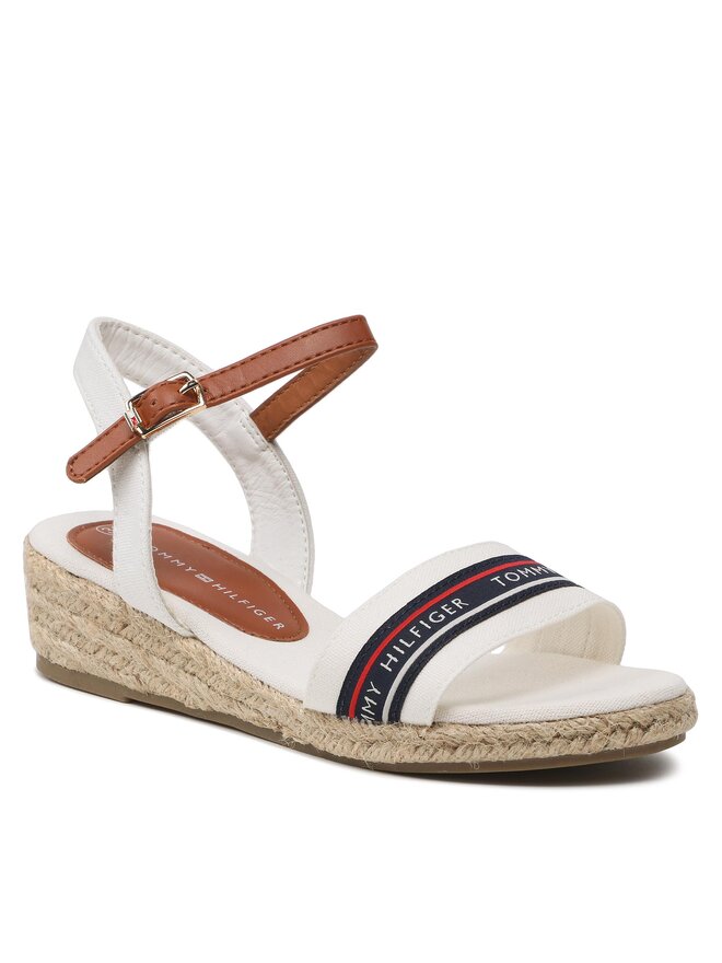 Tommy Hilfiger Espadrilky Tommy Hilfiger Rope Wedge T3A7-32777-0048X100 M Bílá