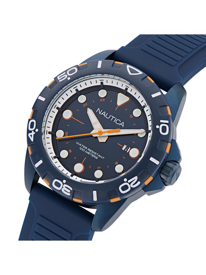 Nautica Ročna ura Nautica NAPNRS401 Mornarsko modra
