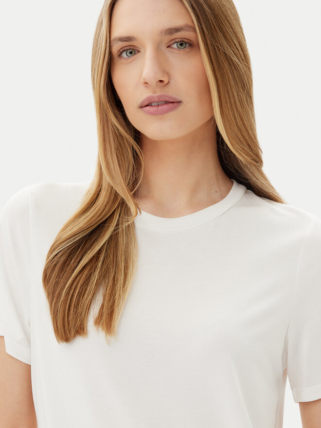 Pieces Pieces Camiseta Anora 17148789 Blanco Regular Fit