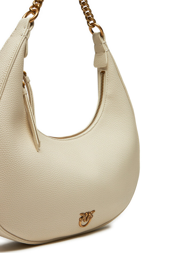 PINKO Borsetta PINKO Brioche Hobo Classic AI 24-25 PLTT 101526 A29Q Écru