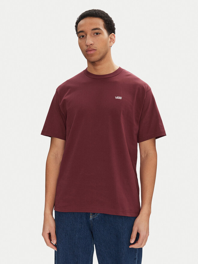 Vans Vans Majica Left Chest II VN000P1P Bordo rdeča Loose Fit