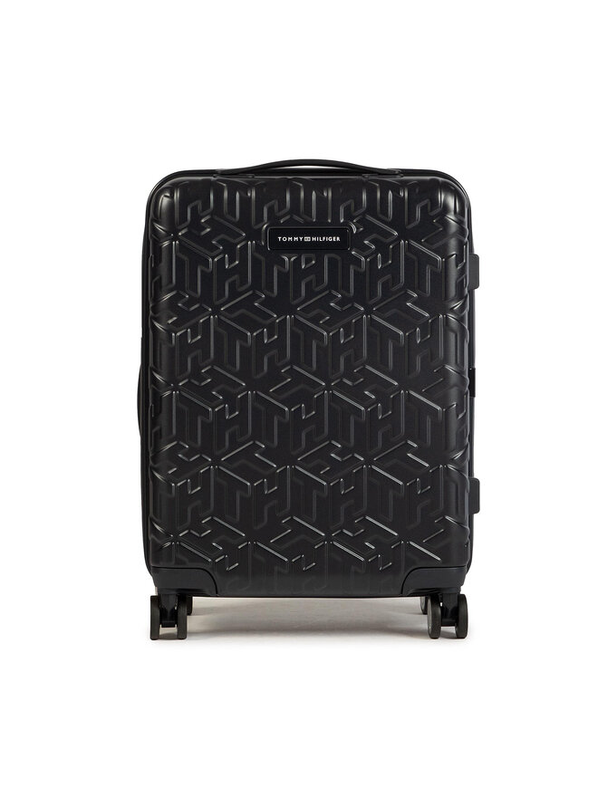 Tommy Hilfiger Βαλίτσα Καμπίνας Tommy Hilfiger Tommy Monogram Case 20 AU0AU01063 Μαύρο