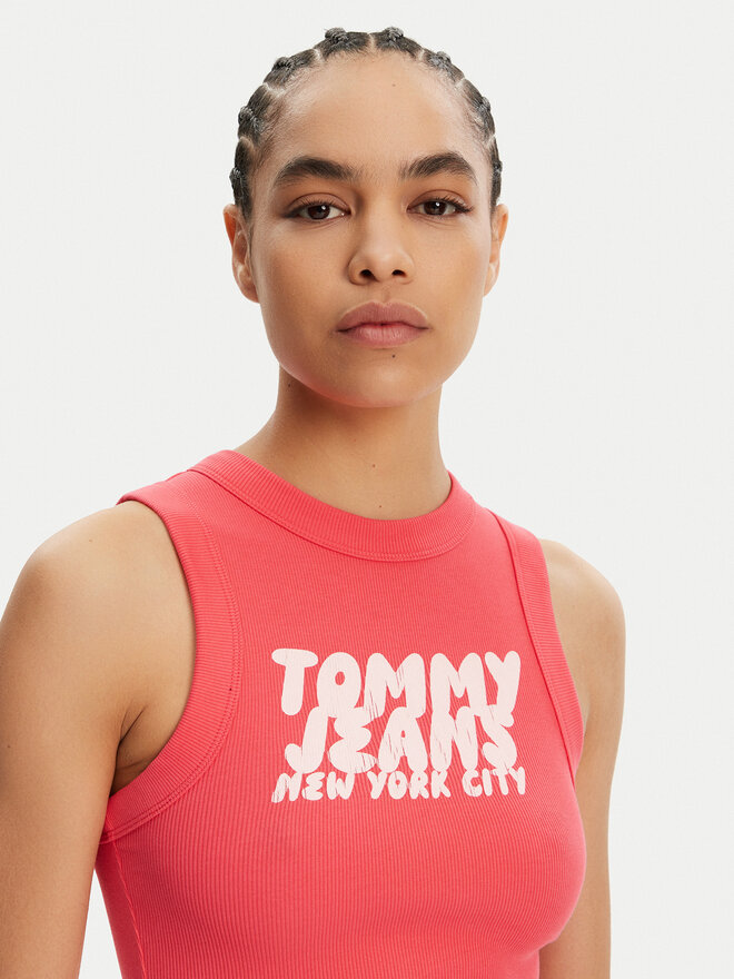 Tommy Jeans Tommy Jeans Топ DW0DW21339 Рожевий Slim Fit