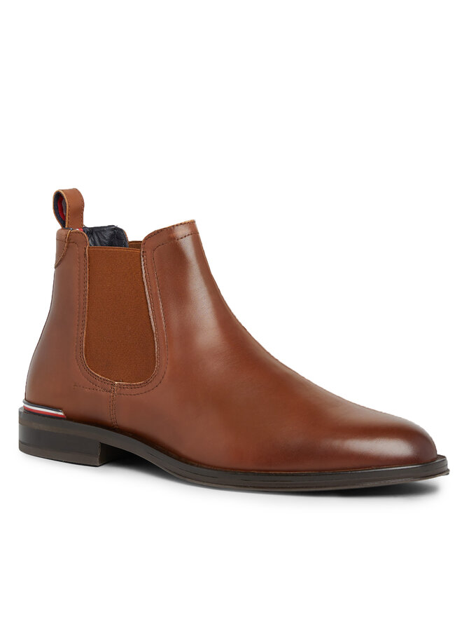 Tommy Hilfiger Боти тип челси Tommy Hilfiger Core Rwb Hilfiger Lth Chelsea FM0FM04806 Кафяв