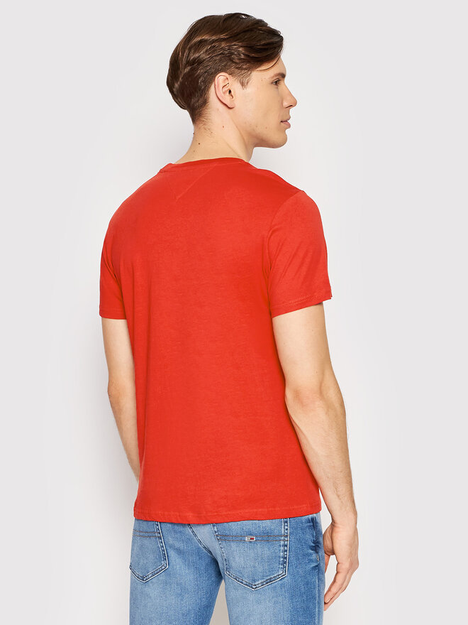 Tommy Jeans Tommy Jeans Majica Essential Flag DM0DM13509 Rdeča Regular Fit