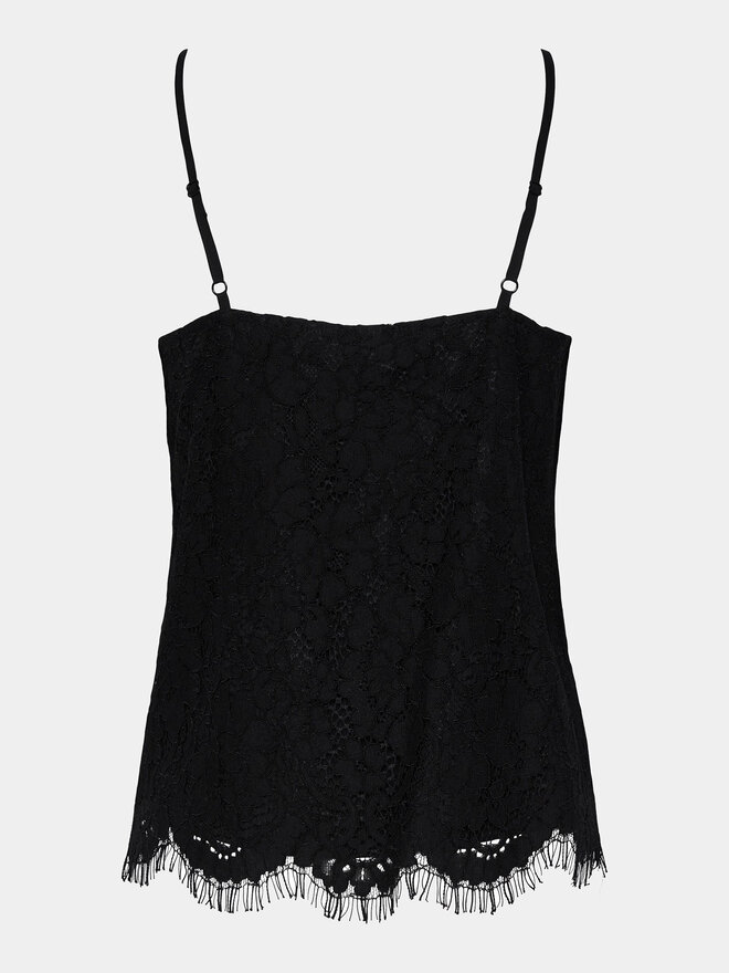 YAS YAS Τοπ Perla 26032812 Μαύρο Regular Fit