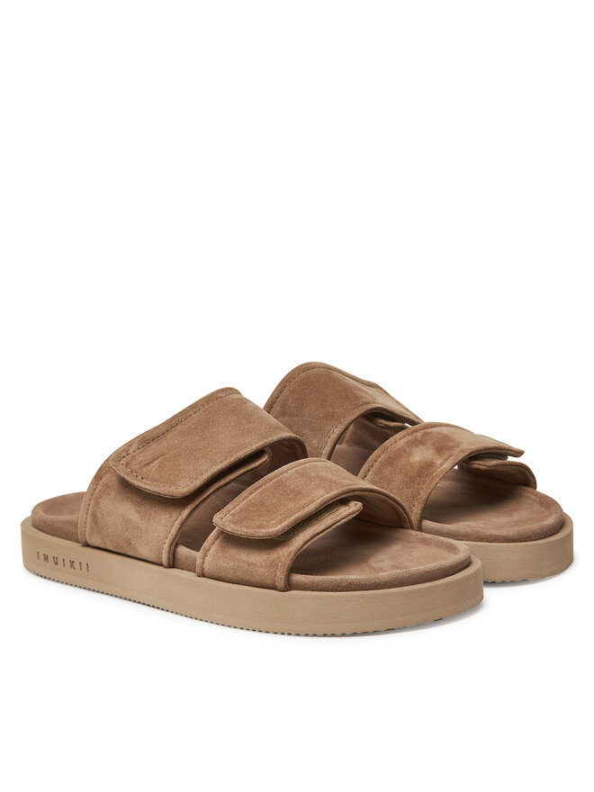 Inuikii Šľapky Inuikii Suede Double Band 50102-510 Béžová