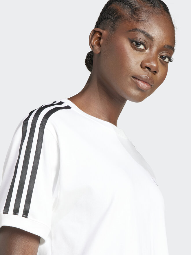 adidas adidas Marškinėliai 3-Stripes IR8051 Balta Regular Fit