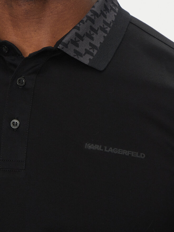 KARL LAGERFELD KARL LAGERFELD Polo 745001 552200 Μαύρο Slim Fit