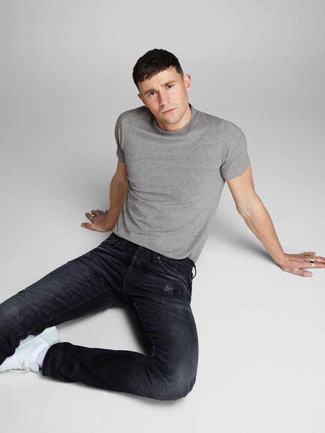 Jack&Jones Jack&Jones Póló Basic 12058529 Szürke Stretch Fit