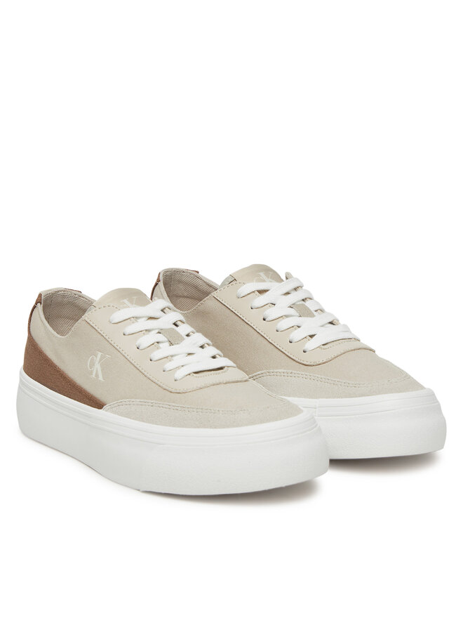 Calvin Klein Jeans Sneakers Calvin Klein Jeans Vulc Flatform Low Cv Mix Mg YW0YW01770 Beige