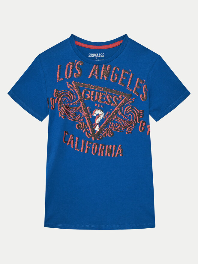 Guess Guess Marškinėliai L5RI00 K8HM4 Mėlyna Regular Fit