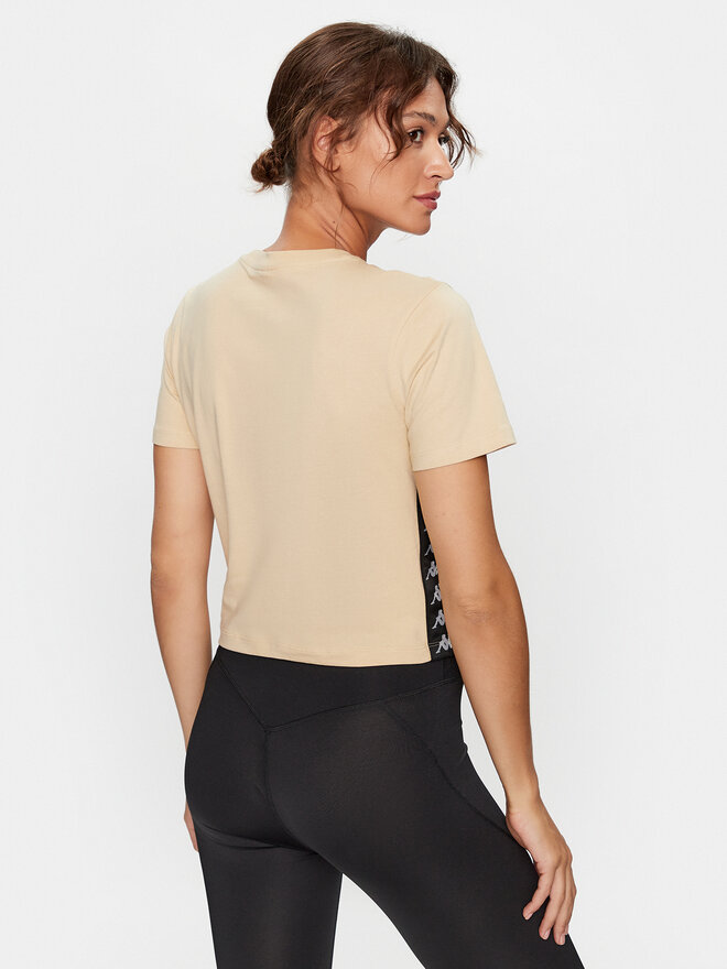 Kappa Kappa Marškinėliai 313021 Smėlio Relaxed Fit