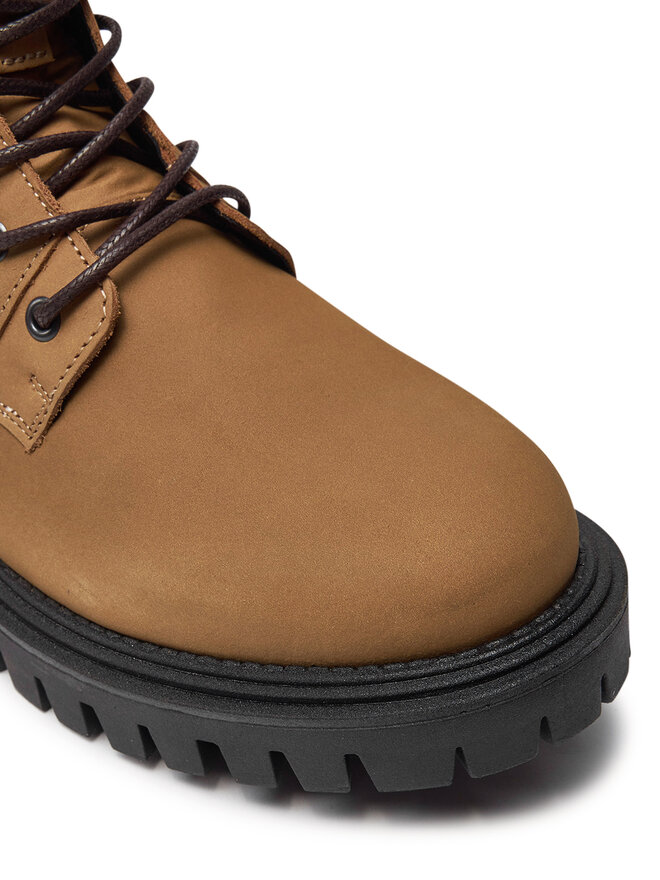 Tommy Hilfiger Schnürstiefeletten Tommy Hilfiger Casual Hilfiger Chunk Z Nbk Boot FM0FM05149 Braun