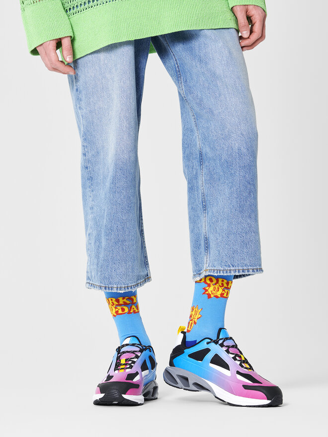 Happy Socks Дълги чорапи unisex Happy Socks NOD01-6300 Син