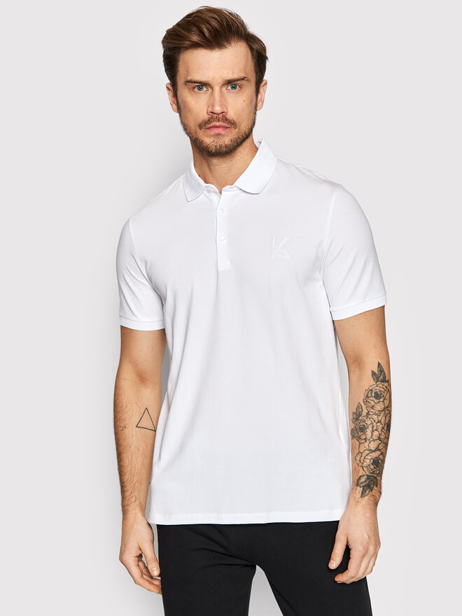 KARL LAGERFELD KARL LAGERFELD Poloshirt 745890 500221 Weiß Regular Fit