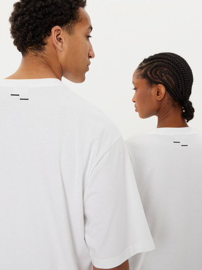 Filling Pieces Filling Pieces Camiseta Unisex 7441378 Blanco Boxy Fit