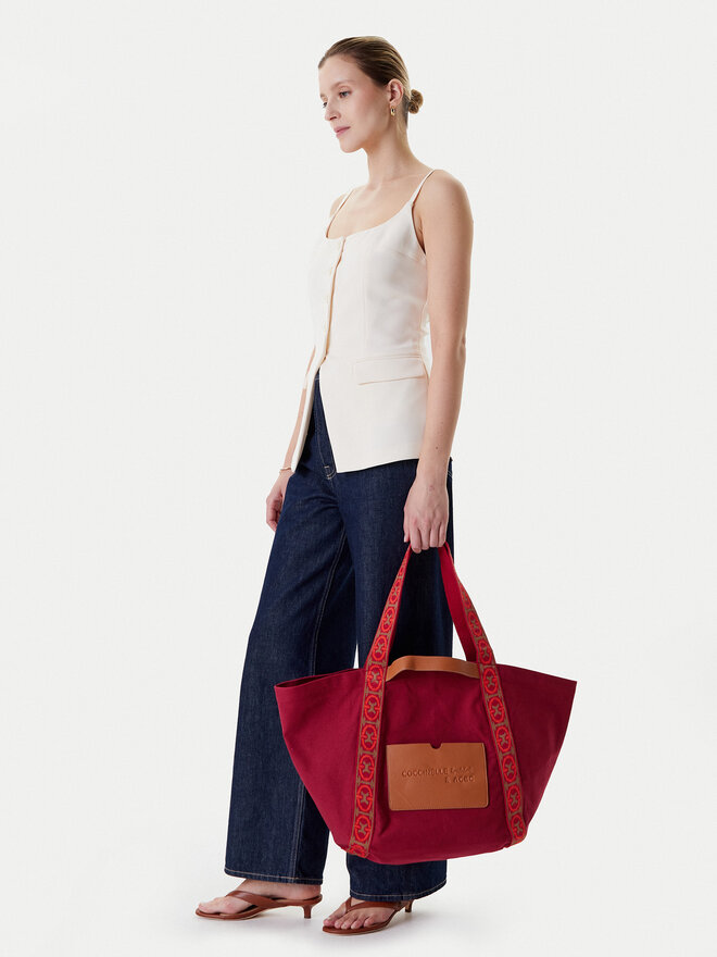 Coccinelle Τσάντα Coccinelle SXG C-Bounce Canvas E1 SXG 11 01 01 Μπορντό
