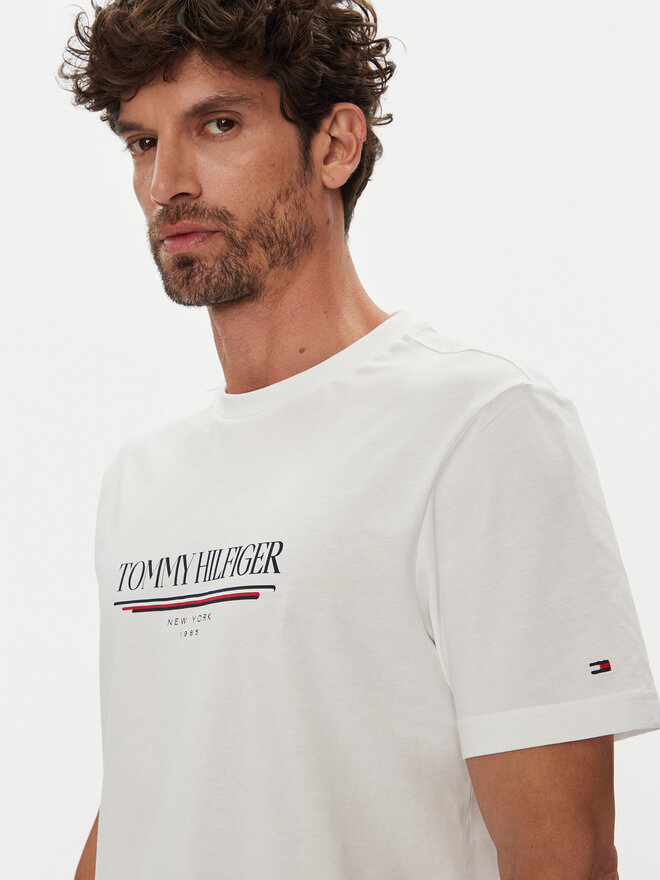Tommy Hilfiger Tommy Hilfiger T-Shirt Brand Love MW0MW40324 Λευκό Regular Fit