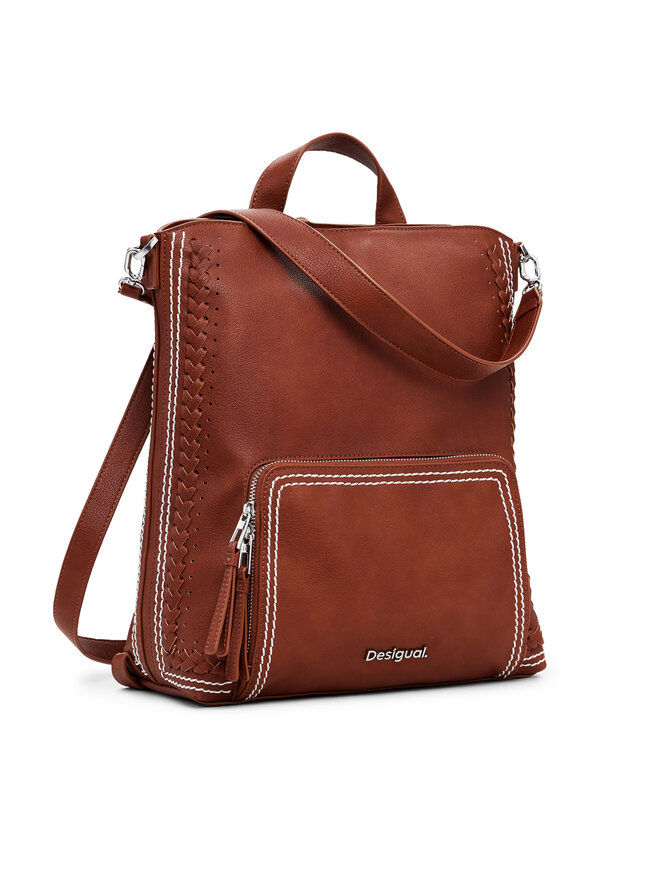 Desigual Раница Desigual Trama Pretoria 25SAKP21 Кафяв