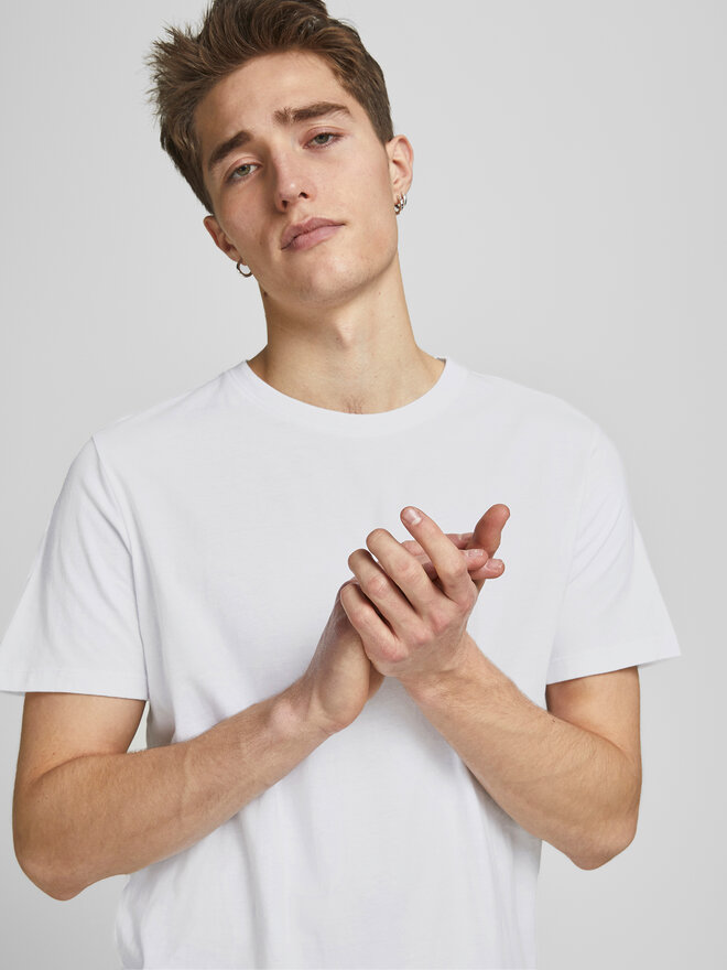 Jack&Jones Jack&Jones Marškinėliai Noa 12113648 Balta Long Line Fit
