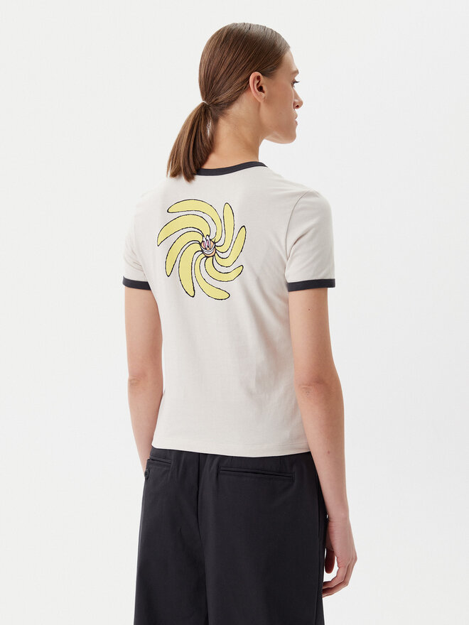 Element Element T-Shirt ELJZT00138 Μπεζ Regular Fit