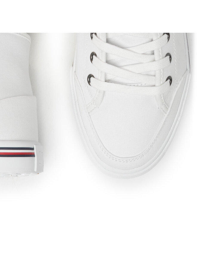 Tommy Hilfiger Sneakers Tommy Hilfiger Core Corporate High Textile Snk FM0FM02825 Weiß