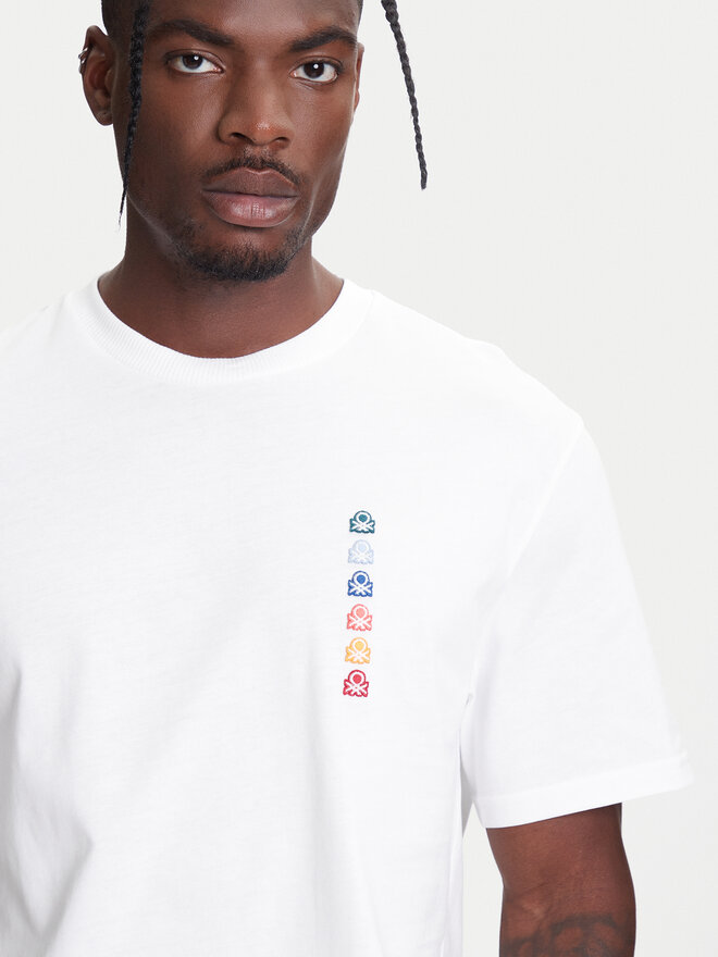 United Colors Of Benetton United Colors Of Benetton Camiseta 3BL0U10A1 Blanco Oversize