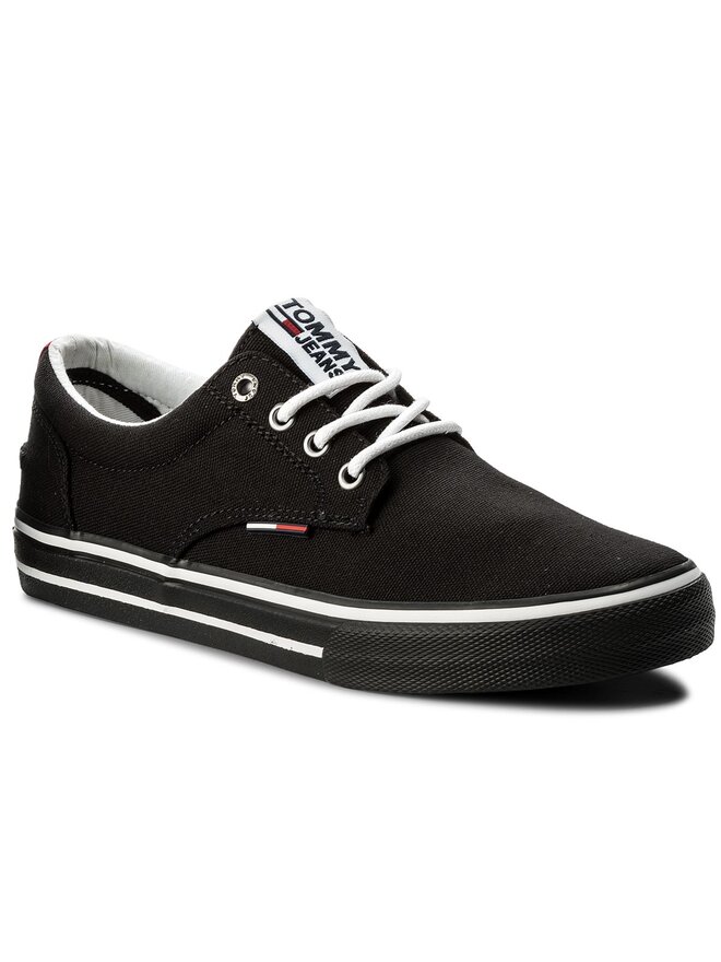 Tennis Tommy Jeans Textile Sneaker EM0EM00001 Noir chaussures