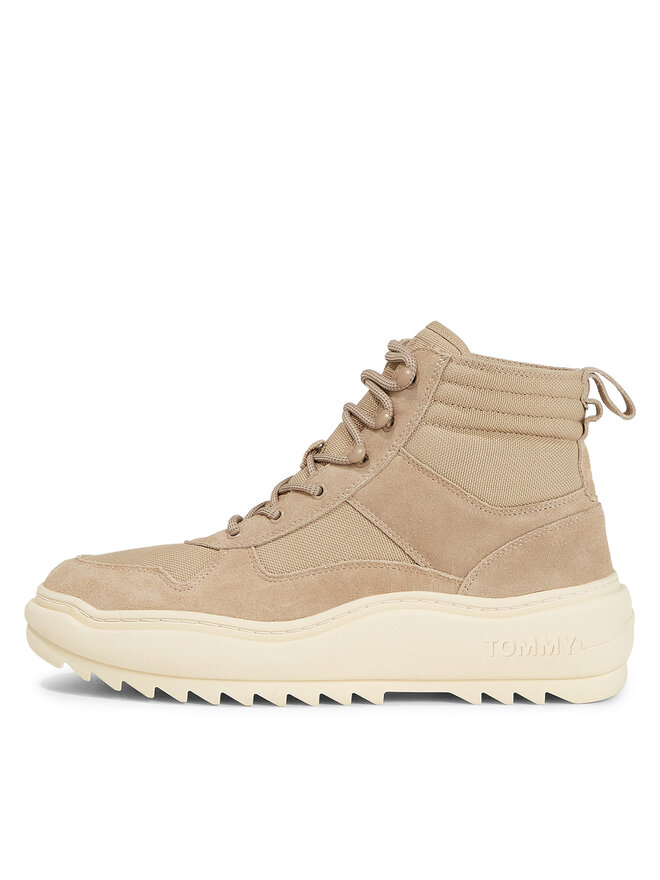Tommy Jeans Botines planos Tommy Jeans Tjm Mix Material Boot EM0EM01245 Caqui