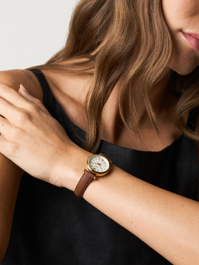 Fossil Годинник Fossil Carlie ES5464 Коричневий