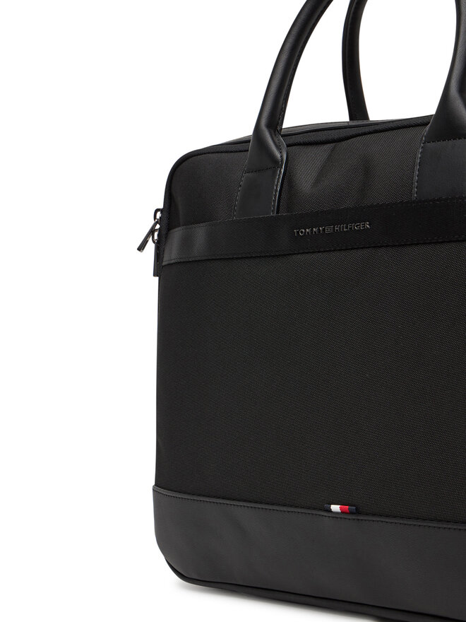 Tommy Hilfiger Taška na laptop Tommy Hilfiger Th Nylon Travel Computer Bag AM0AM13470 Čierna