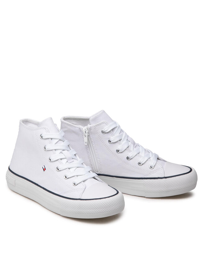 Tommy Hilfiger Kedas Tommy Hilfiger High Top Lace-Up Sneaker T3A4-32119-0890 S Balts