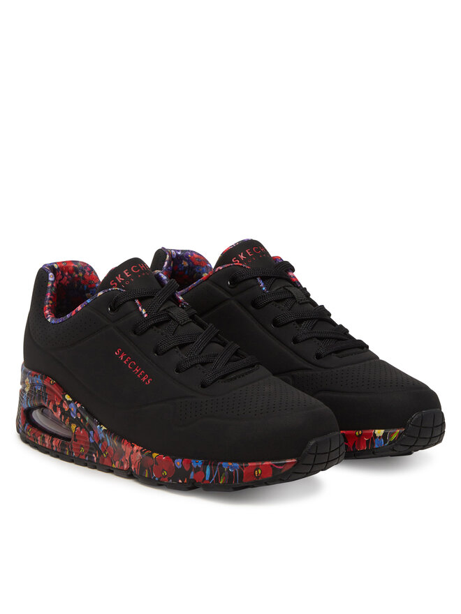 Skechers Sneakersy Skechers Uno-Majestic Garden 155583/BKMT Czarny