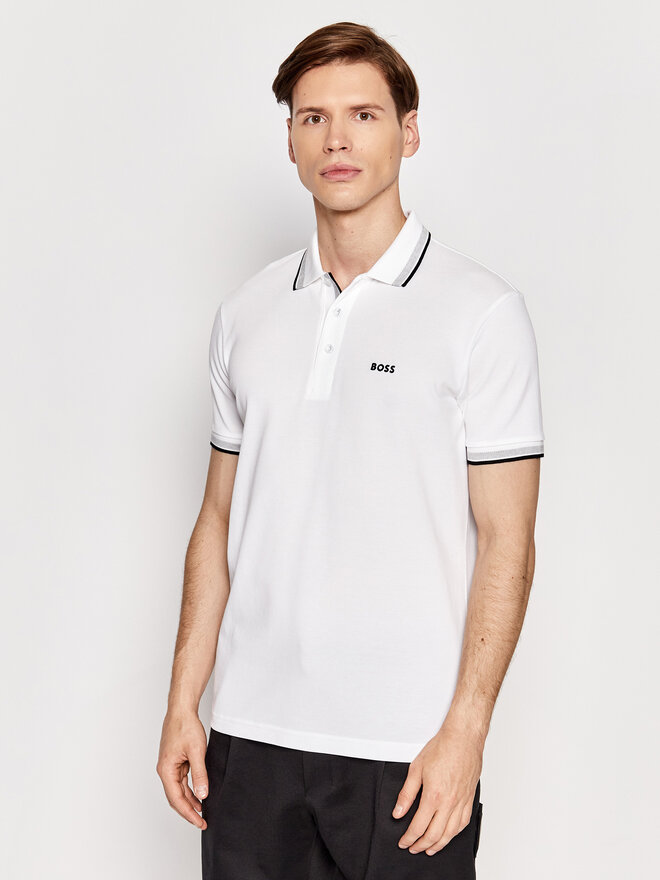 BOSS Boss Поло Paddy 50469055 Білий Regular Fit