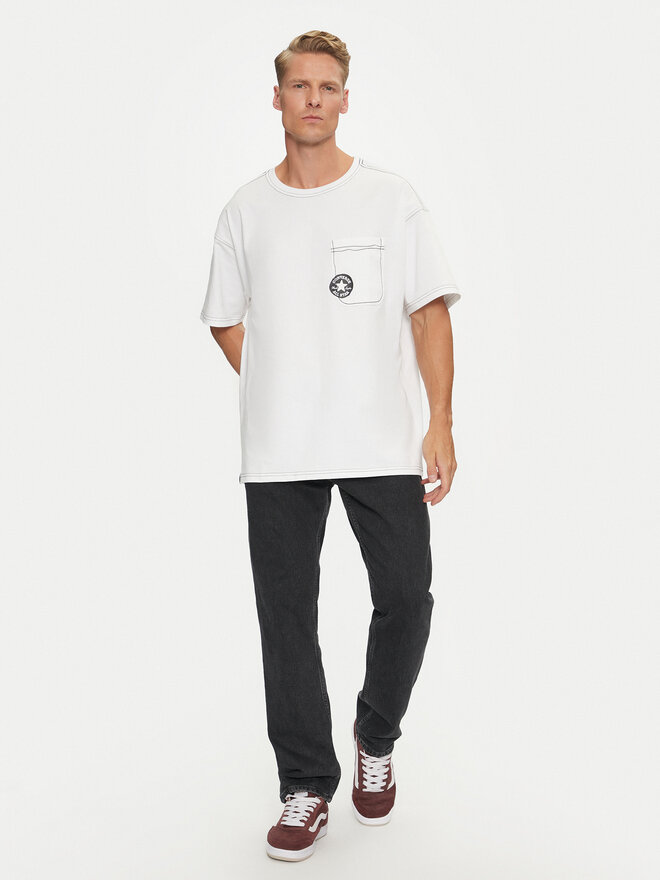 Converse Converse Marškinėliai Sketch 10027256-A04 Balta Standard Fit