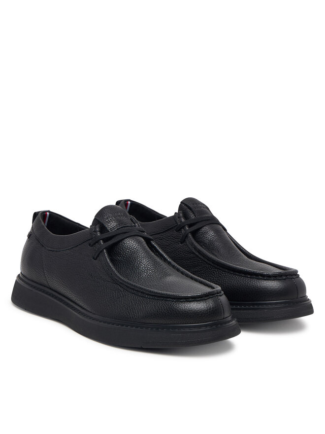 Tommy Hilfiger Halbschuhe Tommy Hilfiger Comfort Leather Moc Toe Shoe FM0FM06072 Schwarz